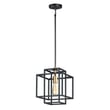 Maxim Lighting Liner Pendant in Black with Satin Brass finish, featuring a sleek, modern design made of Steel, hanging elegantly from the ceiling.