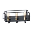 Maxim Lighting Liner Bathroom Vanity Light in Black with Satin Brass finish, featuring a sleek steel design with modern linear elements.