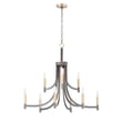 Maxim Lighting Lyndon Chandelier in Bronze with Antique Brass finish, featuring a steel frame and elegant design with multiple light fixtures.