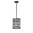 Maxim Lighting Madeline Pendant in Black finish, featuring a sleek steel frame and elegant design, suspended from a ceiling for modern illumination.
