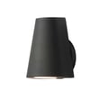 Maxim Lighting Mini Outdoor Wall Sconce in Black finish, crafted from durable Aluminum, mounted on a wall, illuminating a soft, warm glow.