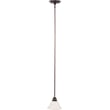 Maxim Lighting Marin Mini Pendant in Oil Rubbed Bronze finish, featuring a sleek steel and glass design, hanging elegantly from the ceiling.
