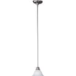 Maxim Lighting Marin Mini Pendant in Satin Nickel finish, featuring a sleek steel frame and a frosted glass shade, hanging elegantly from the ceiling.