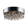 Maxim Lighting Mystic LED Flush Mount in polished chrome finish with a steel frame and crystal accents, providing a modern and elegant look.