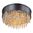 Maxim Lighting Mystic LED Flush Mount in Bronze finish with Steel and Crystal accents, featuring a sleek, modern design.