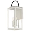 Maxim Lighting Nassau Vivex Outdoor Wall Sconce in white with black finish, featuring a steel frame and glass panels
