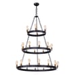Maxim Lighting Noble Tier Chandelier in Black with Natural Aged Brass finish, featuring elegant tiers and a modern design with brass accents.