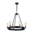 Maxim Lighting Noble Chandelier featuring a Black with Natural Aged Brass finish, elegant design with multiple arms and bulb holders for a sophisticated look.