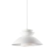 Maxim Lighting Nordic 1-Light Pendant with a sleek white aluminum finish, featuring a minimalist design and suspended by a thin, adjustable cord.