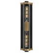 Maxim Lighting Opulent Outdoor Wall Sconce in Black with Antique Brass finish, crafted from Aluminum, elegantly illuminates an exterior wall.