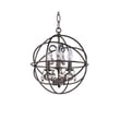 Maxim Lighting Orbit Pendant in Oil Rubbed Bronze finish, featuring a spherical design with steel and crystal accents, hanging elegantly from the ceiling.