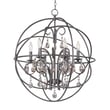 Maxim Lighting Orbit Pendant in Oil Rubbed Bronze finish, featuring a spherical design with steel and crystal elements, hanging elegantly from the ceiling.
