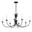 Maxim Lighting Paloma Chandelier in Anthracite finish, featuring a sleek steel frame with multiple elegant arms and bulb holders, hanging in a modern setting.