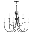 Maxim Lighting Paloma Chandelier in Anthracite finish, featuring a sleek steel design with multiple curved arms and elegant light fixtures.