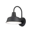 Maxim Lighting Pier M Outdoor Wall Light in Black finish, featuring a sleek aluminum frame with a modern design, mounted on an exterior wall.