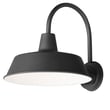 Maxim Lighting Pier M Outdoor Wall Light in Black finish, featuring a sleek aluminum design with a modern rectangular frame and clear glass panels.