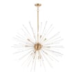 Maxim Lighting Polaris Pendant in Satin Brass finish, featuring a sleek Steel frame with a contemporary design, hanging elegantly from the ceiling.