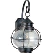 Maxim Lighting Portsmouth Outdoor Wall Mount in Oil Rubbed Bronze finish, featuring an Aluminum frame with a classic lantern design and clear glass panels.