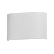 Maxim Lighting Prime LED Wide Wall Sconce in White Linen finish, featuring a sleek steel and acrylic design, mounted on a modern interior wall.