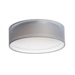 Maxim Lighting Prime LED Flush Mount with a sleek Steel frame, White Organza fabric shade, and Acrylic diffuser, providing a modern and elegant look.
