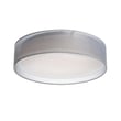 Maxim Lighting Prime LED Flush Mount with a sleek Steel frame, featuring a White Organza Fabric shade and Acrylic diffuser for a modern touch.