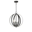 Maxim Lighting Provident Orb Chandelier with a sleek Black finish and Steel construction, featuring a modern spherical design with multiple light fixtures.
