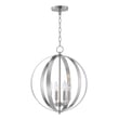 Maxim Lighting Provident Orb Chandelier in Satin Nickel finish, featuring a sleek steel frame with spherical design and multiple bulbs for modern elegance.