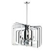 Maxim Lighting Radial Pendant in Polished Nickel with Black finish, featuring a sleek steel frame and modern design, hanging elegantly from the ceiling.