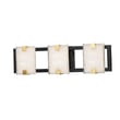 Maxim Lighting Radiant Bath Vanity in Black with Gold finish, featuring an elegant aluminum frame and modern design, enhancing any bathroom space.