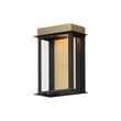 Maxim Lighting Rincon LED Outdoor Sconce in Black with Gold finish, featuring a sleek, modern design with an aluminum frame and energy-efficient LED lighting.