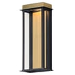 Maxim Lighting Rincon LED Outdoor Sconce in Black with Gold finish, featuring a sleek aluminum frame and modern design for outdoor illumination.