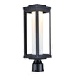 Maxim Lighting Salon LED Outdoor Pole/Post Mount in Black finish, made of Aluminum, featuring a sleek, modern design suitable for outdoor use.