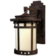 Maxim Lighting Santa Barbara Dark Sky Outdoor Wall Light in Sienna finish, featuring an aluminum frame with a classic lantern design.