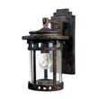 Maxim Lighting Santa Barbara DC Outdoor Wall Light in Sienna finish, featuring an elegant aluminum frame with a classic lantern design.