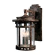 Maxim Lighting Santa Barbara DC Outdoor Wall Light in Sienna finish, featuring an elegant aluminum frame with a frosted glass shade.