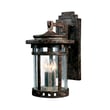 Maxim Lighting Santa Barbara DC Outdoor Wall Light in Sienna finish, featuring an elegant aluminum frame with a classic lantern design and clear glass panels.