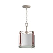 Maxim Lighting Sausalito Pendant featuring a Zinc with Brown Suede finish, crafted from Steel and Linen, with a stylish and elegant design.