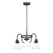 Maxim Lighting Seafarer Chandelier in Oil Rubbed Bronze finish, featuring a steel frame with glass accents, hanging elegantly from the ceiling.
