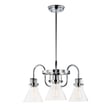 Maxim Lighting Seafarer Chandelier in polished chrome finish, featuring steel and glass elements with a nautical design and multiple light fixtures.