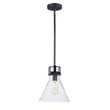 Maxim Lighting Seafarer Pendant featuring a steel frame with an oil rubbed bronze finish and glass shade, hanging elegantly from the ceiling.