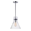 Maxim Lighting Seafarer Pendant featuring a polished chrome finish with steel and glass elements, showcasing a nautical-inspired design.