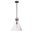Maxim Lighting Seafarer Pendant in Oil Rubbed Bronze finish, featuring a steel frame with glass accents, hanging elegantly from the ceiling.