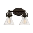 Maxim Lighting Seafarer Bathroom Vanity Light featuring a steel frame with an oil-rubbed bronze finish and glass shades.