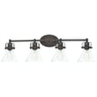 Maxim Lighting Seafarer Bathroom Vanity Light with steel and glass design, featuring an oil-rubbed bronze finish and nautical-inspired elements.