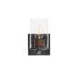 Maxim Lighting Sleek Bath Wall Sconce in Antique Brass with Black finish, featuring a modern design with steel and glass elements.