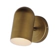 Maxim Lighting SpotLight Outdoor Sconce in Natural Aged Brass finish, made of Aluminum, mounted on an exterior wall, illuminating the surrounding area.