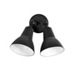 Maxim Lighting Spots 2-Light Outdoor Wall Mount in Black finish, featuring a sleek aluminum design with two adjustable lights for versatile outdoor illumination.