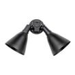 Maxim Lighting Spots Double Outdoor Wall Sconce in Black finish, featuring two adjustable aluminum heads for versatile outdoor illumination.