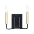 Maxim Lighting Sullivan Bathroom Vanity Light in Black with Gold finish, featuring a sleek steel frame and modern design suitable for contemporary bathrooms.