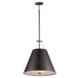 Maxim Lighting Trestle Pendant in Oil Rubbed Bronze with Brass finish, featuring a sleek steel frame and elegant design, perfect for modern interiors.